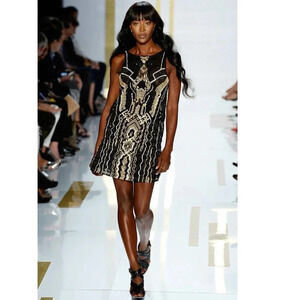DVF DIANE VON FURSTENBERG SS 2014 Macrame Dress Size P